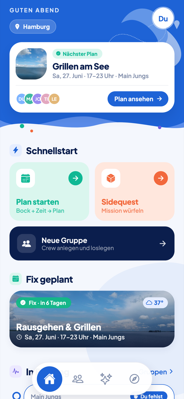PlayTime App – Dashboard